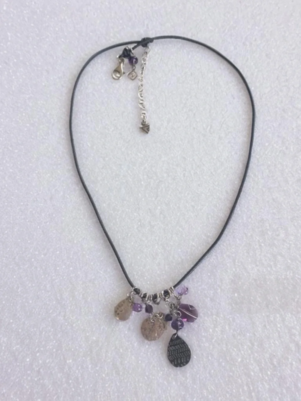 Silpada Sterling and Amethyst “cha-cha”Necklace N1788 - Picture 2 of 7